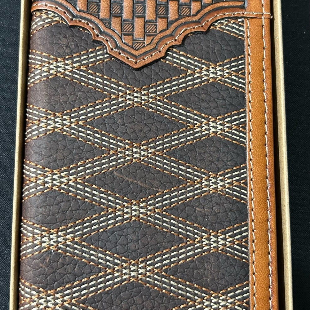 Justin Brown and Tan Leather Wallet